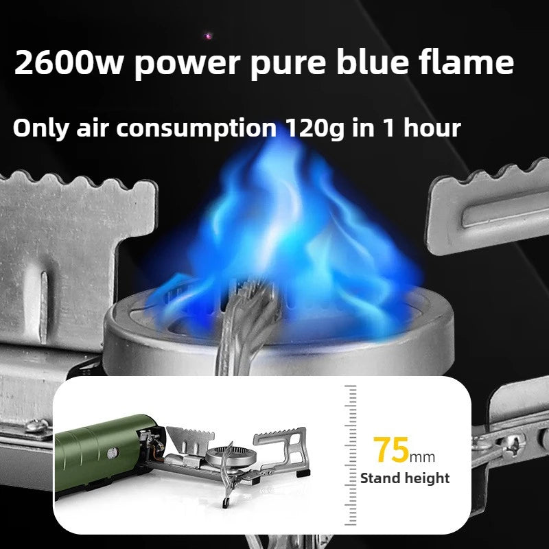 Outdoor Accessories: Folding Gas Stove Lightweight Portable Stove with One-Second Expansion for Camping Hot Pot Tea Stove