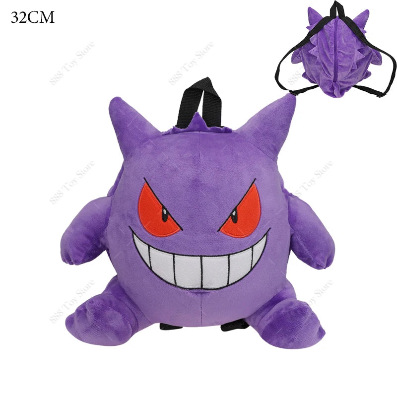 Hot Sale Pokemon Plush Backpack Toys Cute Psyduck Charizard Gengar Mimikyu Snorlax Ho-Oh Piplup Stuffed Schoolbag Peluche Dolls