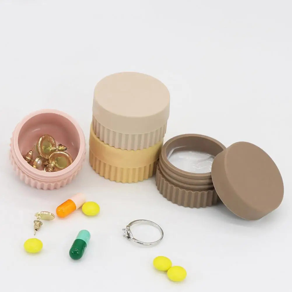 Storage Box Refillable Bottle Cosmetic Pill Jewelry Packaging Box Multi-purpose Mini Silicone Storage Case Travel
