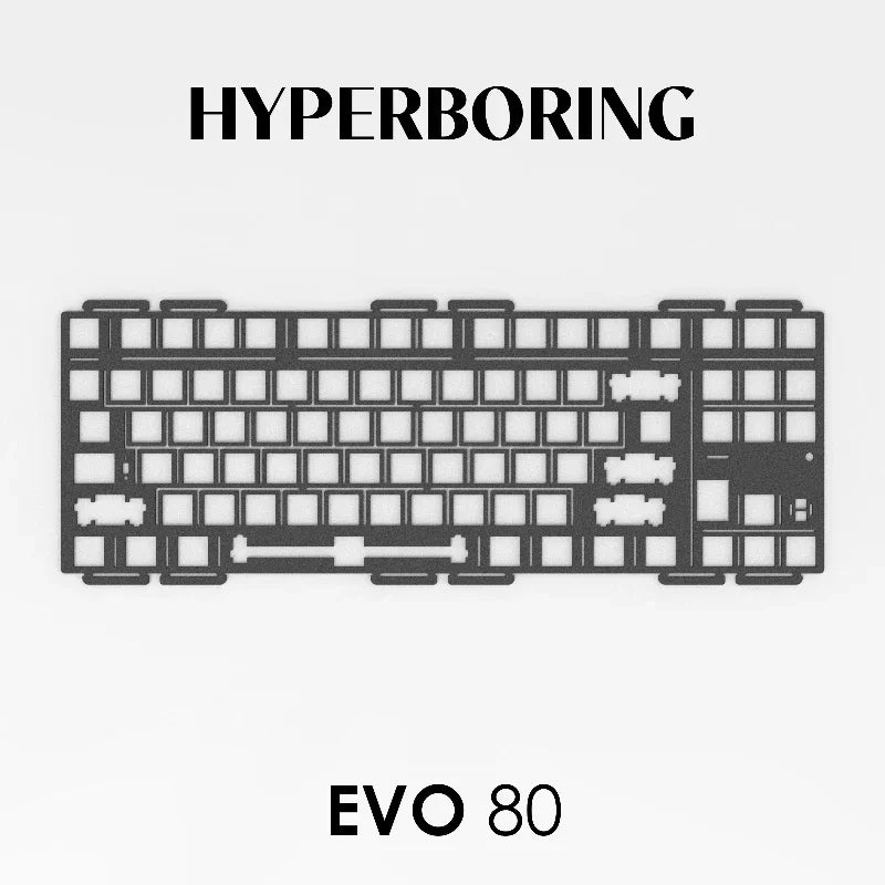 Evoworks EVO80 Customized Mechanical Keyboard Accessories PP PC FR4 Aluminum Copper Positioning Plate for Keyboard Gifts