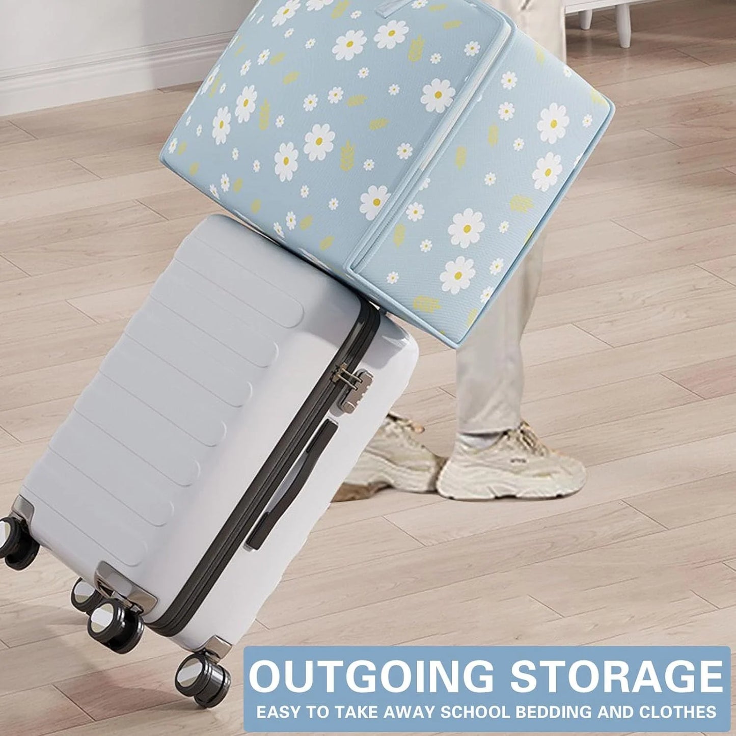 Large Blanket Storage Bags Folding Comforter Storage Bag For Clothes Storage Containers For King Comforter Bedding Pillow Sheet