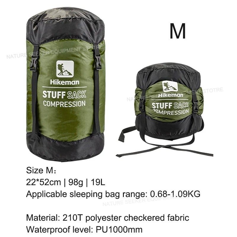HIKEMAN Compression Stuff Sack for Sleeping Bag Outdoor Camping Backpacking Hiking Gear Storage Bags