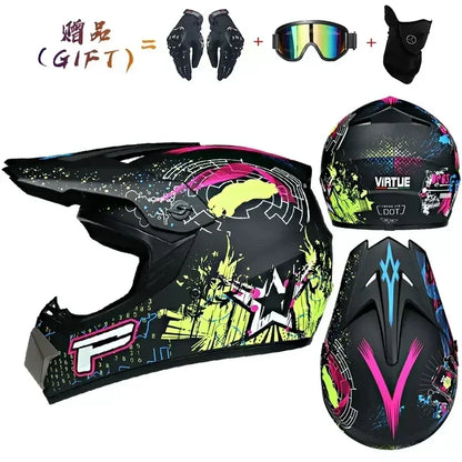 Motorcycle Helmet Full Face Racing Off Road Cross Motorcross Capacete Motocross Cascos Para Motos Mountain Downhill Bicycle DOT