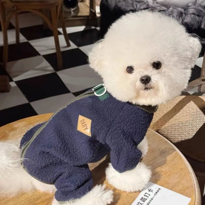 Pet Supplies Warm Dog Four Legged Clothes Breathable Zipper Winter Dog Costume Soft Puppy Pajamas Autumn Winter