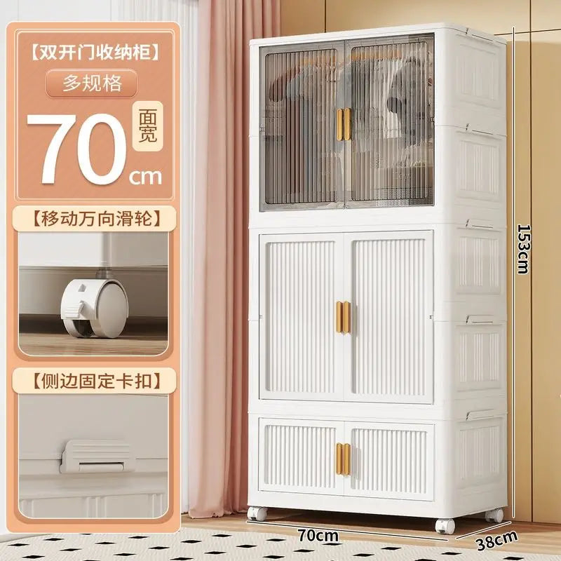 Natural Shelves Wardrobes Organizer Clothes Jeans Shelf Drawer Wardrobe Stackable Storage Stoffen Klerenkast Home Furniture