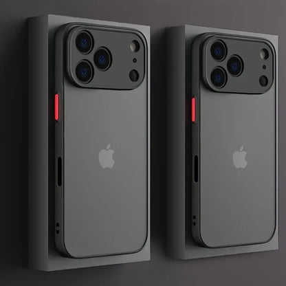 Translucent Armor Phone Case For iPhone 17 16 14 13 15 Pro Max Hard PC Cases For iPhone17 15 Pro Max Shockproof Matte Back Cover