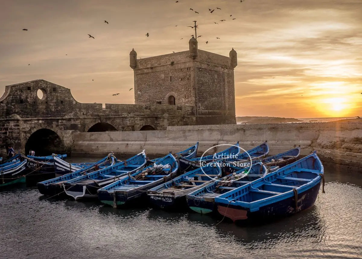 Morocco Essaouira Sunset Cultural Attractions Art Print Canvas Painting Wall Picture Modern Living Room Wall Home Decor Gifts