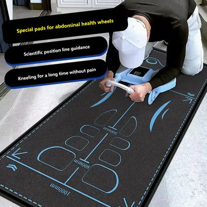 Eco-Friendly Yoga Mat With Scale For Fitness Exercise Non-Slip Abdominal Wheel Mat For Home Workouts