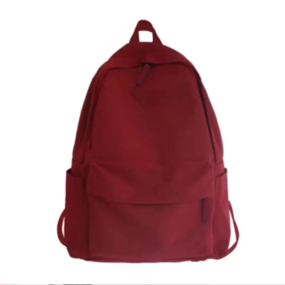 Nylon Versatile Backpack Black Grey White Red Waterproof Travel Bag Large Capacity Washable Computer Bag Unisex School Bag