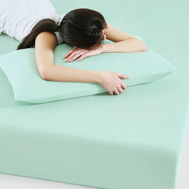 Cooling Blue Bedsheets Mattress Comfort Quilt Cover Dubble Bedsheets Summer Korean Roupa De Cama Casal Beddings Sets Full