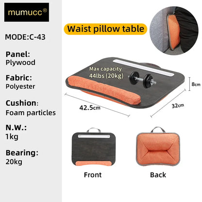 MUMUCC Study Table Bed Desk Student Dormitory Bedroom Laptop Desk Pillow Small Table Applicable To Students Etc