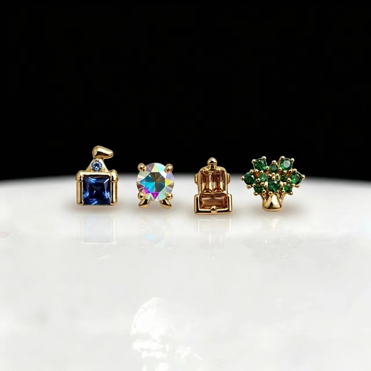 New Exquisite Cute Amusement Park Stud Earrings For Women Girls Fashion Party Birthday Jewerly Gift