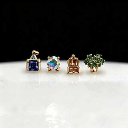 New Exquisite Cute Amusement Park Stud Earrings For Women Girls Fashion Party Birthday Jewerly Gift