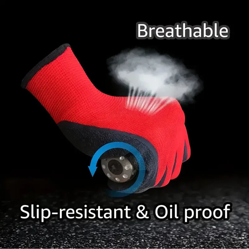 Crinkled Anti-Slip Gloves, Anti-Skid Labor Protection Gloves, Work Gloves. High Grip, Wear-Resistant & Anti-Slip