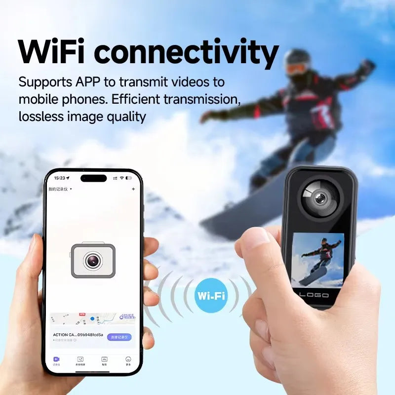 Action Cameras 4k 130° Video Wide Angle WiFi Pocket Action Camera Front 2K And Rear 2K Night Vision bicycle helmet motorcycles