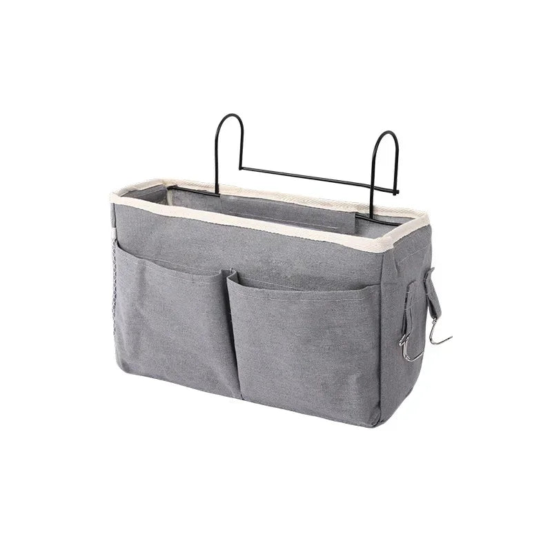 Bedside Storage Bag Dormitory Hanging Storage Pouch Multi-Functional Sundry Canvas Organizer Bedroom Magazine Storage Mommy Bag