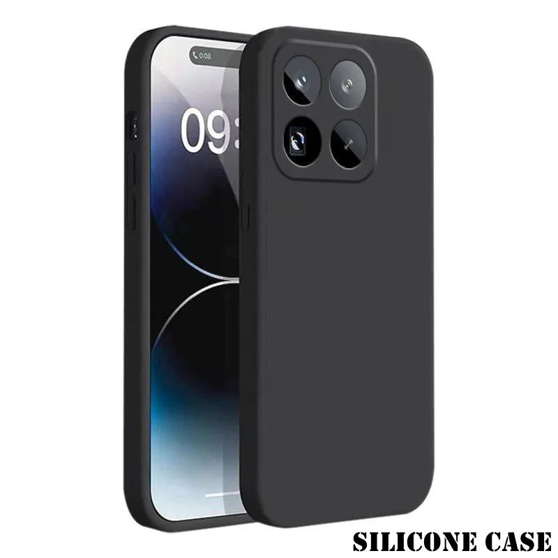New Square Silicone Phone Case for Xiaomi 17 Pro Max Mi 13 14 15 13T 14T 15T Pro Built-in Fluff Shockproof Protect Soft Cover