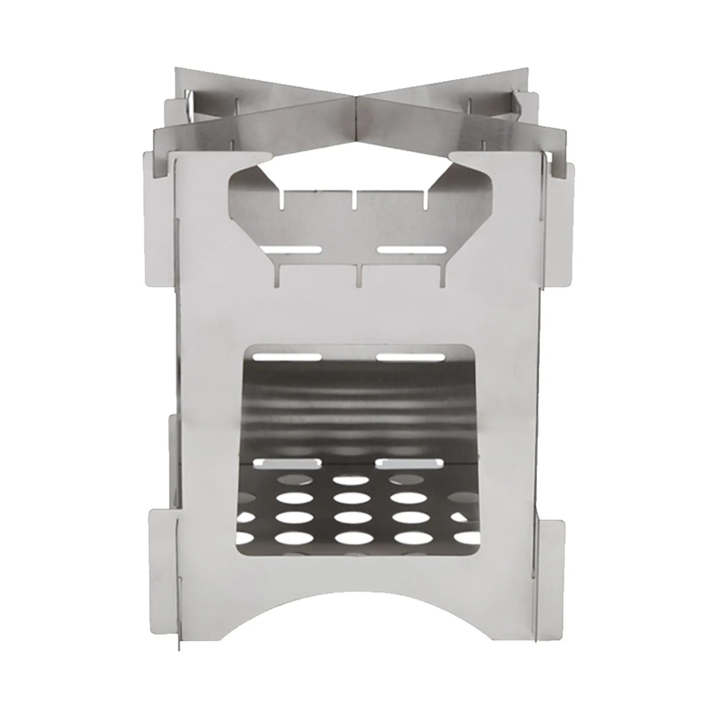 Outdoor Wood Burning Stove Stainless Steel Folding Mini Portable Cooker for Outdoor Camping Travel Hiking Picnic
