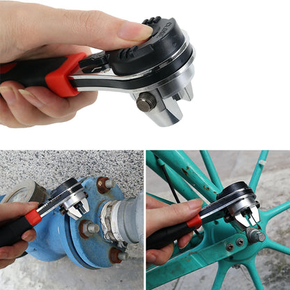 Universal Adjustable Ratcheting Wrench Multifunctional 6-22mm Screw Repair Hand Tools - Ratchet Wrench