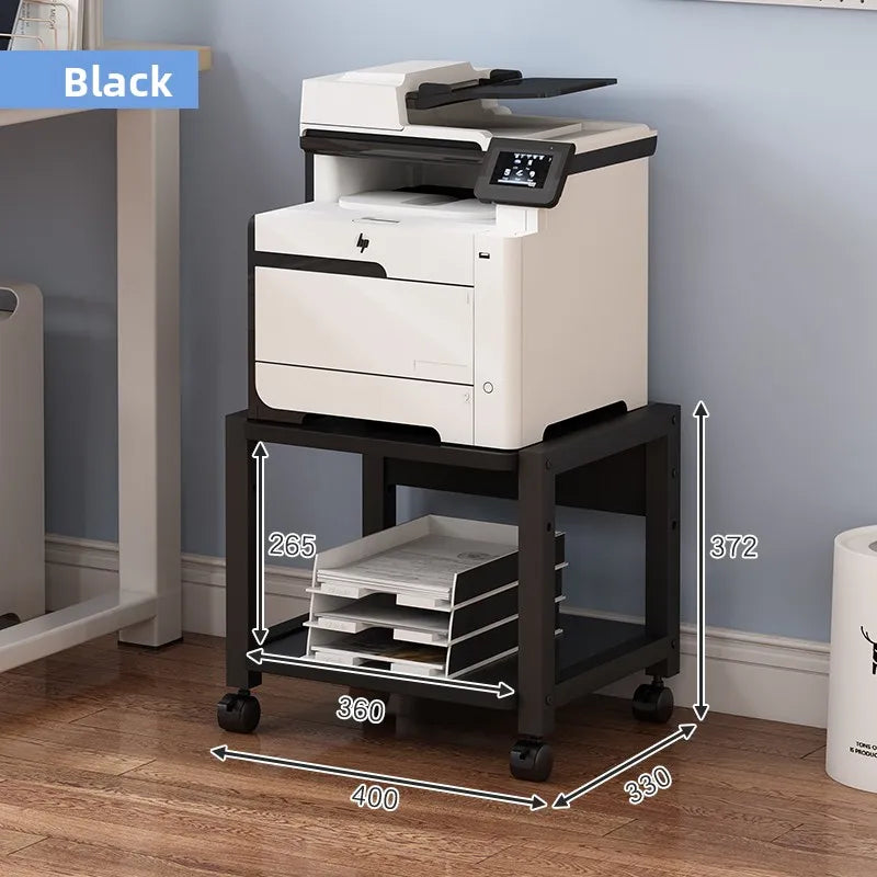 Low Profile Floor Mounted Office Desktop under Desk Printer Copier Storage Ra Home Use Mobile Organization elf