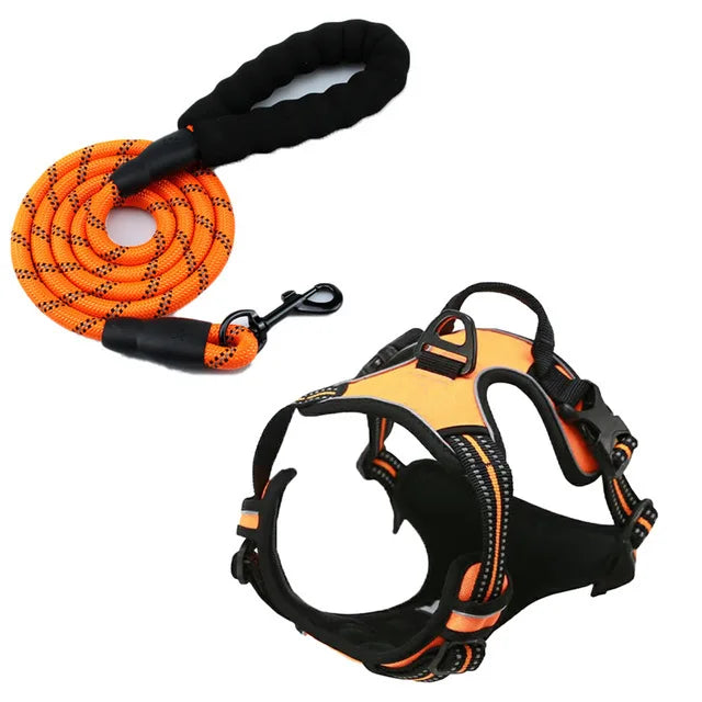 Dog Collars Harness Big Vests Leash Reflective Chest Strap Large Dog Chain Traction Rope Dog Pet Supplies Puppy Accessories