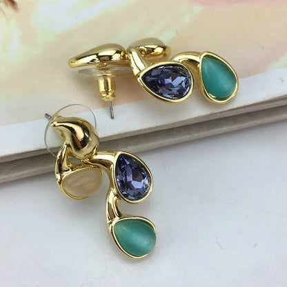 Dubai Fine Jewelry Beautiful Colored Stone Jewelry Sets  for Women Bridal Wedding FHK16602