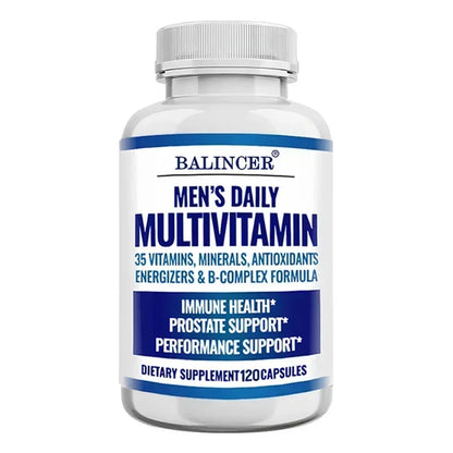 Men's Multivitamin - Contains vitamins B12, B6, zinc and selenium to support coordination, heart, immunity and prostate health