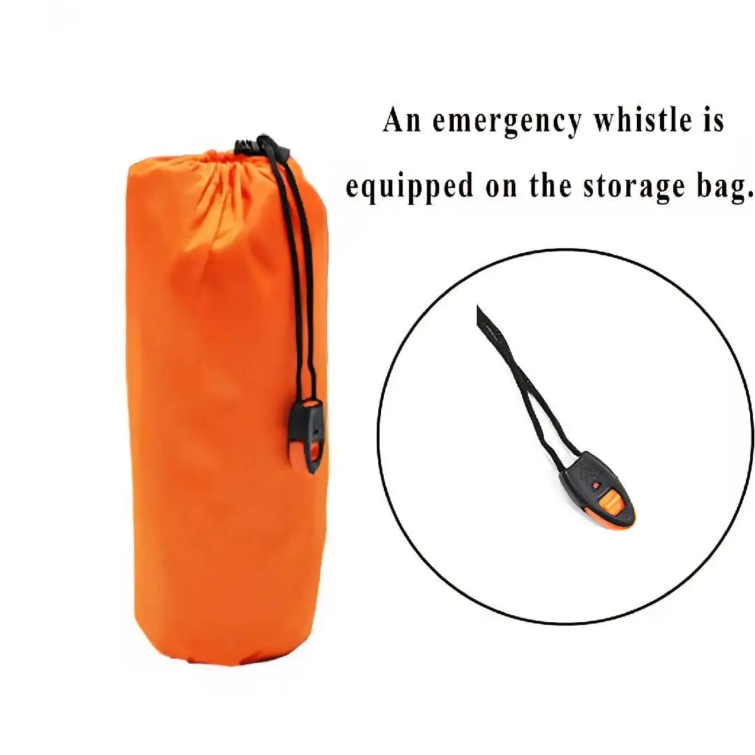 Outdoor emergency sleeping bag bundle pocket with reflective strip, ship rescue, anti overheating, camping and warmth equipment