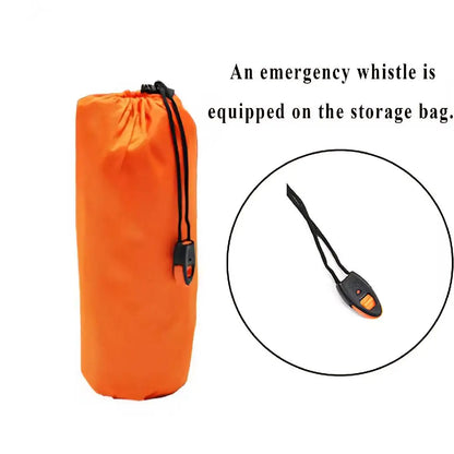 Outdoor emergency sleeping bag bundle pocket with reflective strip, ship rescue, anti overheating, camping and warmth equipment
