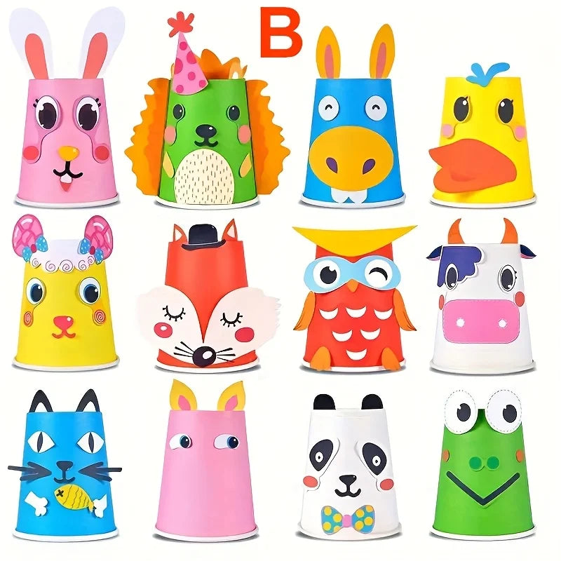 Animal Craft DIY Kit, Educational Arts & Crafts Set, Includes Stickers, Perfect Gift, Enhances Fine Motor Skills, Craft Supplies
