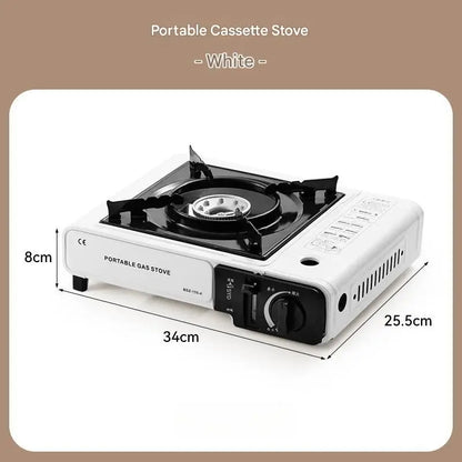 Portable Outdoor Gas Stove, Suitable for Camping, Barbecuing, Hiking, Backyard Cooking, and Home Use Windproof Ring Not Included
