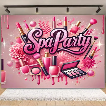 Girl's Birthday Party Supplies  Cosmetics Decorations Background Banners Disposable Cups Plates Knives Forks Spoon Gift Backdrop