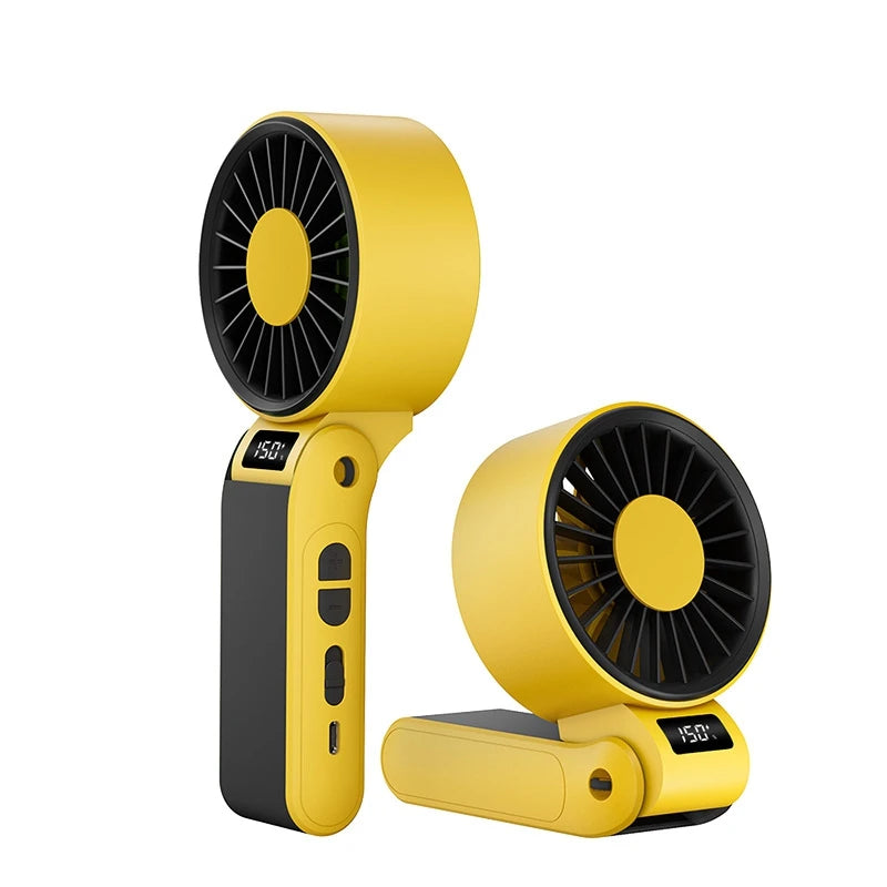 Lenovo 3-in-1 High-Speed Handheld Fan Portable Foldable 3-second Cooling 150 Wind Speeds LED Display with Lanyard For Outdoor