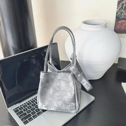 Custom Letter Suede Leather Women Bucket Bag Female Party Handbag Handbag 2025 New Fashion Chinese Style Luxury Brand Tote Bags