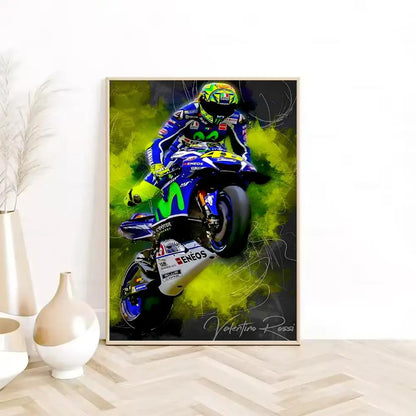Painting Calligraphy HD Waterproof Canvas Wall Art Poster Home Room Decor Gift Motorcycle Racer Valentino Rossies
