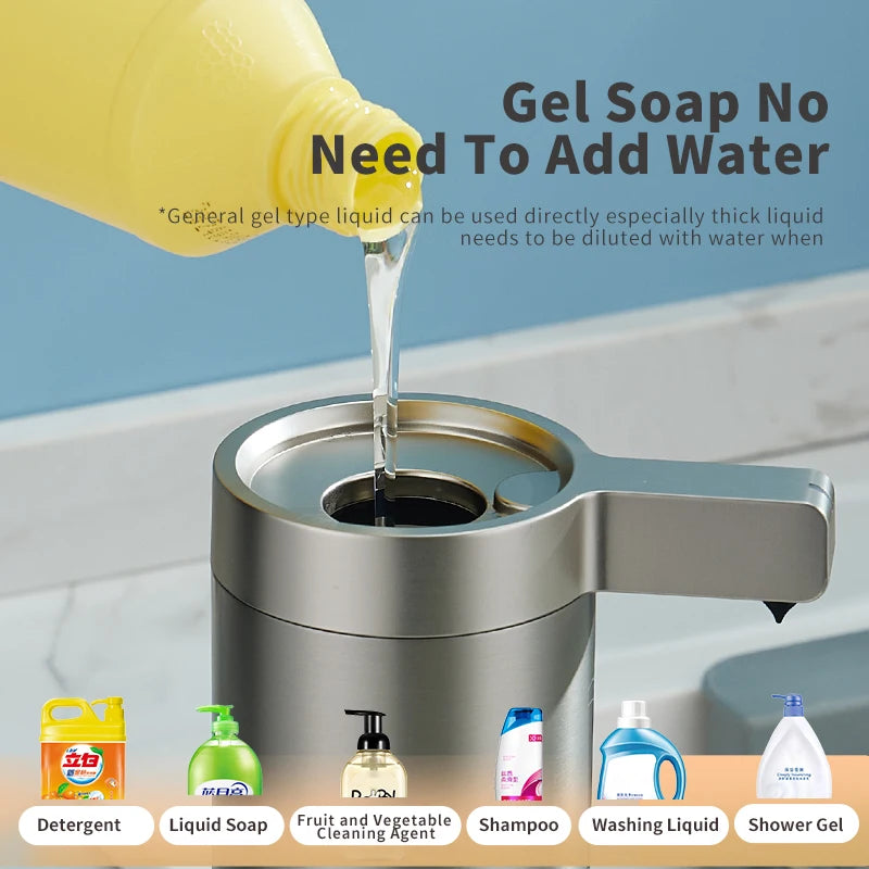 270ml Kitchen Soap Machine Automatic Sensor Out of Hand Sanitizer Smart Electric Body Wash Soap Dispenser 304 Stainless Steel
