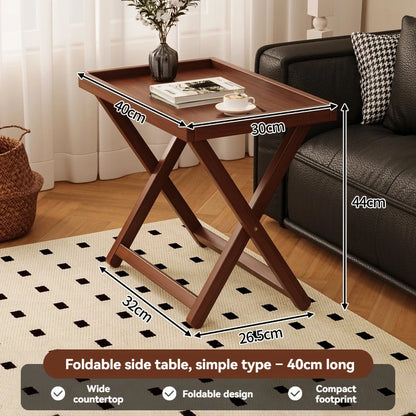 Folding Side Table,Durable Tv Tray Bed Table,Small End Table For Living Room, Bedroom