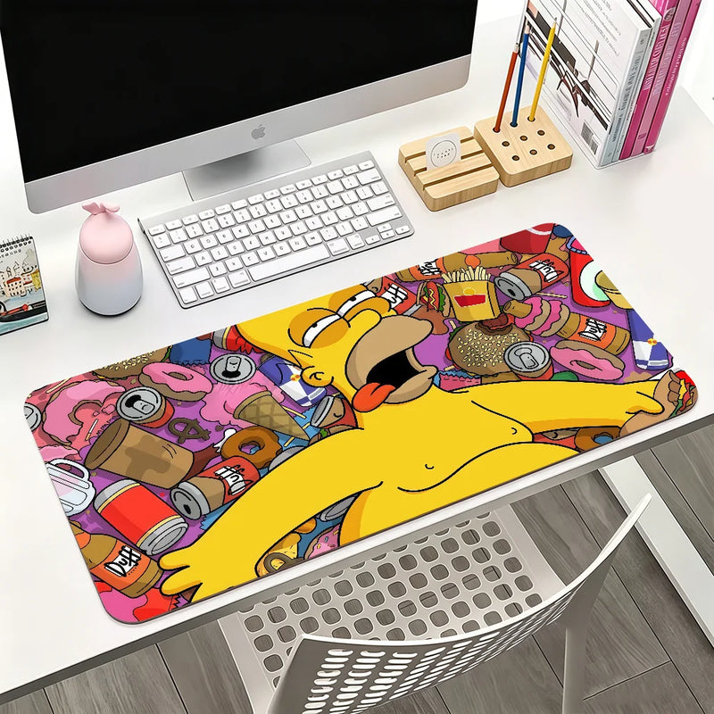 The S-simpsons Cartoon Mouse Pad For Office Gaming And Keyboards Non-Slip Large Waterproof