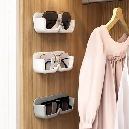 Wall-Mounted No-Drill Eyewear Organizer Decorative Display Holder for Reading Sunglasses Premium Feel Optical Glasses Rack