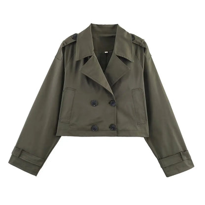 Autumn Women's Jackets 2025 New Short Windbreaker Coats Fashion Loose Autumn Jackets Women's Chic Street Elegant Outerwear Coats