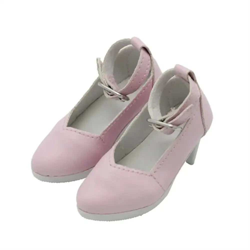Dolls Accessories PU Leather Dolls Shoes Handmade Fashion Doll High Boots Casual Cute Doll High-heeled Shoes 60cm Dolls