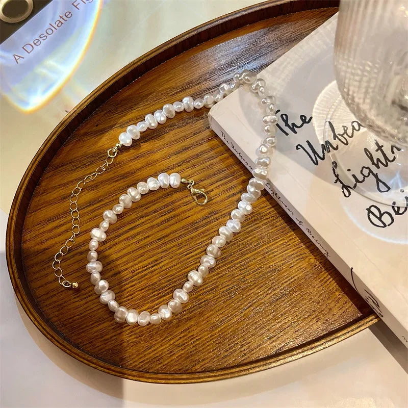 Pearl Necklace For Women Simple Fashion Collarbone Chain White Choker Necklaces Wedding Jewelry Pendant Choker Подвеска На Шею