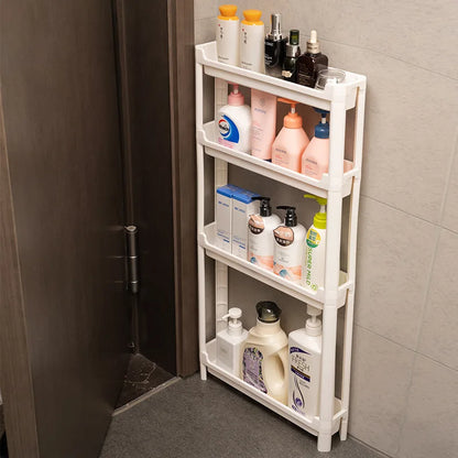 Bathroom Cabinet  Behind The Door Storage and Kitchen Storage Rack Multi-layer Narrow Cabinet Space Saving Trolley Storage Rack