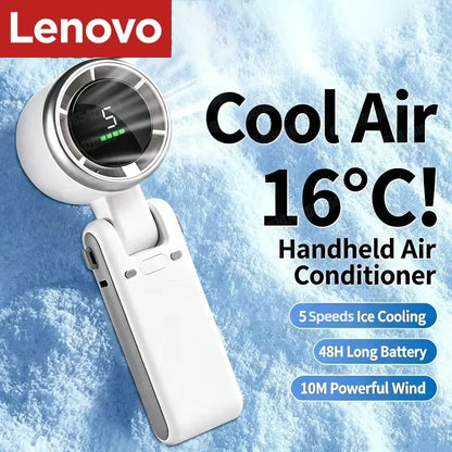 Lenovo 3-in-1 Fan 5-speed 3600mAh Rechargeable Lithium Battery USB Charging Travel Mini Fan For Travel Outdoor Activities 2026
