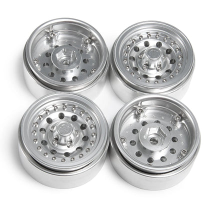 AXSPEED Aluminum Alloy 1.9 inch Beadlock Wheel Rims Hubs 27mm for TRX-4 D90 Axial SCX10 CC01 1/10 RC Crawler Car Truck Parts