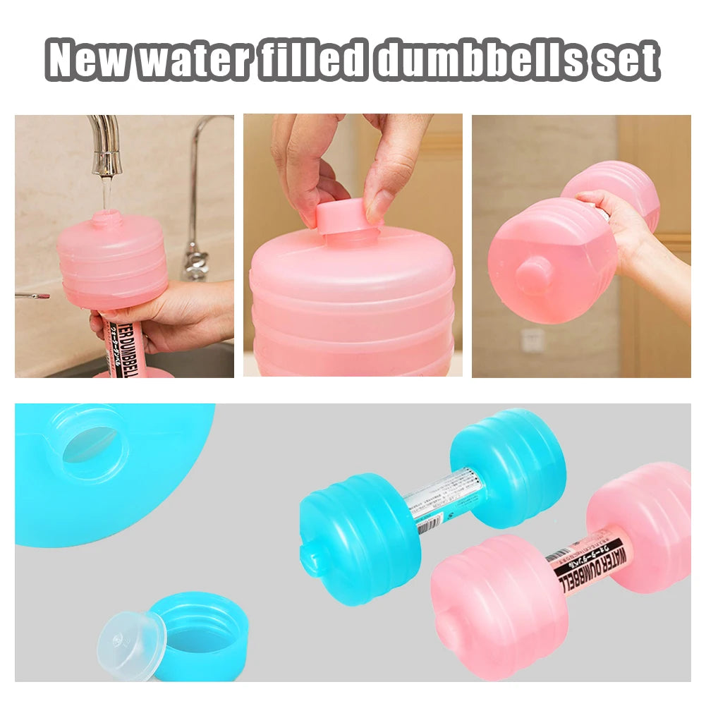 Portable Water-Filled Dumbbells Sports Water Bottle for Arm Strength Training Home Gym Fitness Durable Exercise Equipment