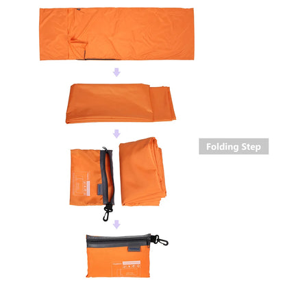 TOMSHOO Outdoor Travel Hotel Sleeping Bag Camping Hiking Polyester Pongee Healthy Sleeping Bag Liner with Pillowcase