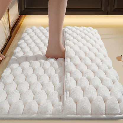 Practical Anti-slip Bath Mat Soft Washable Bathroom Floor Mat Household Water Absorption Floor Rug Bathroom Decor
