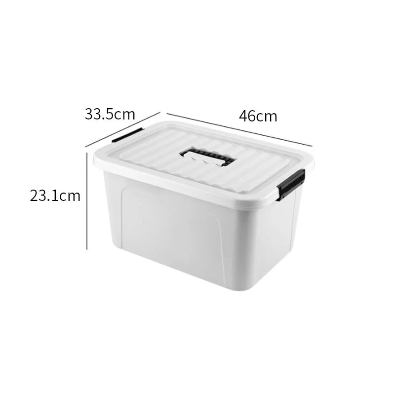 Plastic Storage Box with Cover Clothing Toy Organizer Baskets Multi-Purpose Colorful Stackable Containers Storage Bins Baskets