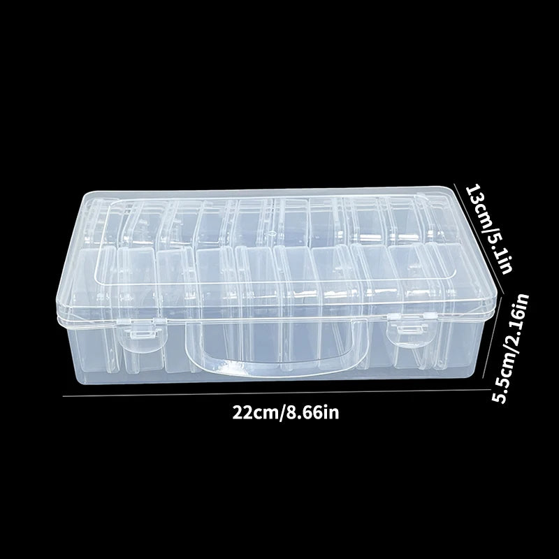 Clear Plastic Storage Box, Handmade Material, Beading, Art, DIY Crafts, Jewelry Supplies, 12, 14, 15, 1 Pc